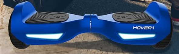 Hover-1 Drive Electric Hoverboard | 7MPH Top Speed, 3 Mile Range, Long Lasting Lithium-Ion Battery, 6HR Full-Charge, Path Illuminating LED Lights, Blue