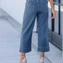 LookbookStore Capri Jeans for Women Wide Leg Trendy High Waisted Baggy Straight Casual Summer Stretch Denim Capris Pants, Size L