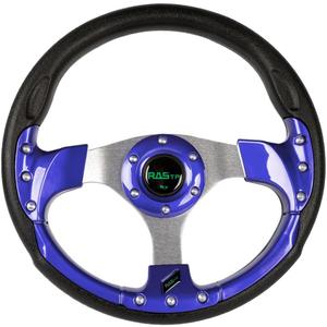 RASTP Golf Cart Steering Wheel 12.6/320mm for Club Car DS and Club Car Precedent EZGO Yamaha Golf Carts,Blue