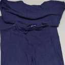 CHICME 2 Piece Lounge Outfit Long Sleeve Knit Pullover Tops Drawstring Pants Set Tracksuit Sweatsuit (Blue,Small)