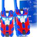 Transform Toys Walkie Talkies for Kids 2 Pack Blue Leader Robot, 2500 FT Range, Cool Eye Lights for 3 4 5 6 7 8 9 10 Year Old Outdoor Camping Toys, Birthday Gifts for Boys Ages 3-12