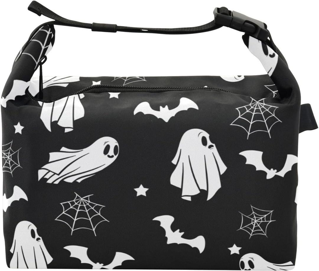 Happy Halloween Lunch Bag for Women & Men Reusable Lunch Tote Bags for Work, Office, Picnic, Travel,School (Color-19)
