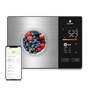 EILISON Smart Kitchen Scale with Nutrition Calculator, Digital Food Scale, Large TFT Color Display, Bluetooth App for 999+ Foods, Calorie Counter & Nutrient Analyzer, 5000g Capacity (Black)
