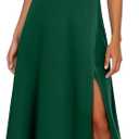 Bbonlinedress Women Fall Wedding Guest Dress Cocktail Formal Slimming Long Elegant for Gowns and Evening Dresses Dark Green M (Green, M)