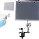 RANMING Drum Set Mounting Clamp Drum Hoop Mount Music Stand Clamp for Snare Drums and Toms Drum Set Clamp with Straight-Shaped Sheet Music Arm ,Drum Set Extension Mount for Percussion Instruments