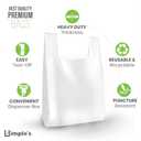 Simple's Plastic Bags with Handles For Small Business,(80 Count) Very Strong Shopping Grocery bags, plastic t-shirts bag, to go bags, Bag Dispenser Roll - Measures 12"x7"x22", 1.2 Mil Thickness