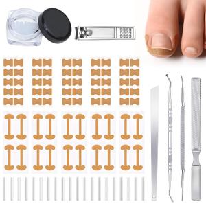 Ingrown Toenail Corrector Set with Correction Strips, Professional Ingrown Toenails Pedicure Tool Set, Painless File and Lifter Pedicure Tools Pedicure Tools,Ingrown Nail Tool for Women Man