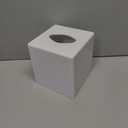 Tissue Box Cover, Square Facial Tissue Holder Storage for Bathroom Vanity, Countertops, Dressers, Night Stand, Parlors and Offices - White