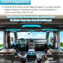 23PCS Full Set Interior Decoration Trim Kit for Jeep Wrangler JL JLU Gladiator JT 2018-2023 Steering Wheel Door Handle Air Conditioning Vent Cup Holder Reading Light Headlight Gear Cover (Light Blue)