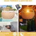 Outdoor Chandelier Solar Pendant Light Outdoor Hanging Lantern Solar Outdoor Chandelier with Remote Dimmable for Porch Patio Gazebo Garden Yard Decoration Nature
