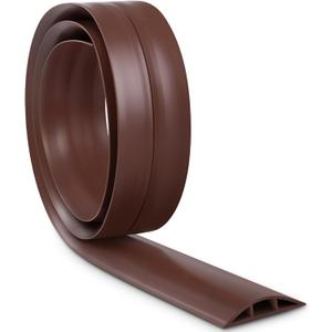 Cable Cover Floor 6FT, Brown Floor Cord Cover, Single Cord Protector Extension Cord Covers for Floor, Floor Wire Covers for Cords - Floor Wire Cover Cord Cavity: 0.47" (W) x 0.24" (H)