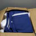 LAGRATY Outdoor Chair Cushions for Patio Furniture24" x 24" Deep Seat Cushions with Backrest for Couch Sofa Chair - Waterproof Fade-Resistant Patio Cushion (Set of 4,Navy Blue)