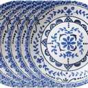 Corelle Vitrelle 6-Piece Appetizer Plates Set Triple Layer Glass and Chip Resistant, 6-3/4-Inch Lightweight Round Plates, Portofino