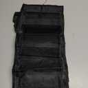 Legging Storage Bag, Shirts Jeans Compartment Storage Hanger, Foldable Leggings Organizer Clothes Portable Closets Roll Holder (Black)