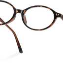 2 x Y2K Oval TR90 Blue Light Blocking Glasses Ultra Light Computer Screen Gaming for Woman