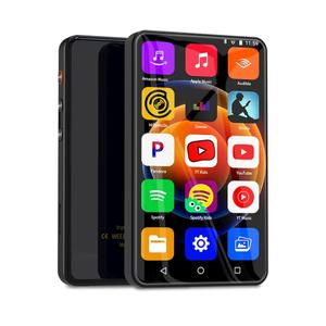 Portable 144GB MP3 Player with Bluetooth and WiFi, 4" Full-Color Touch Screen MP3 Music Player with Spotify, YouTube, Pandora, Amazon Music, Libby, Android Mainstream Media MP4 Player for Kids, Black