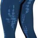 AUROLA Serpent Snake Seamless Scrunch Workout Leggings for Women,Girls Squat Proof Ribbed Thick Active Gym Pants,Water Blue, X-Large