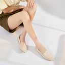 FINIWOR Loafers for Women Flats Shoes Women Pointed Toe Dress Shoes Comfortable Memory Foam Penny Loafers Slip On Shoes(Leather Beige 6/37)