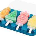 Silicone Popsicle Molds with Sticks and Lids for Kids and Adults, Homemade Ice Cream Molds, Non-Stick, Easy Release, Easy to Clean, Dishwasher Safe 2 Packs