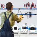 6 Pieces 24" Magnetic Tool Holder Strip, Blue Magnet Bar, Metal Tool Organizer Rack for Garage Organization, Easy To Install in Workshop, Mounting Screws Included