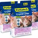 PetSafe ScoopFree Odor Control Crystal Cat Litter, Lavender Scent, 8 Lb Bag, Pack of 3