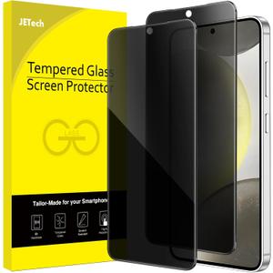 JETech Privacy Screen Protector for Samsung Galaxy S24+ / S24 Plus 5G 6.7-Inch, Anti-Spy Tempered Glass Film, Fingerprint ID Compatible, 2-Pack