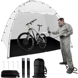 Professional Spray Paint Booth Tent (10x10x6.3ft) – Built-in Floor, Mesh Walls & Hooks | Portable Enclosure for Furniture, Crafts & DIY Painting. (10×10×6.3ft)