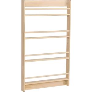 Handmade Montessori Kids 4 Tier Solid Wood Bookshelf Nursery | 39.5'' x 23.6'' x 3.6'' Wall Mounted Pine Tree Bookcase Rack Shelf Toy Storage Organizer (Nature, 39.5'' H x 23.6'' W x 3.6'' D)