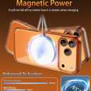 for iPhone 17 Pro Max Case, Compatible with MagSafe, Magnetic Slim Cover, Anti-Yellowing & Shockproof, Full Camera Protection, Includes Screen & Lens Protectors, Clear Orange Protective Case
