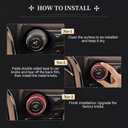 LECART Car Interior Accessories Fit for Jeep Grand Cherokee 2022-2014 AC Knob Covers & 4WD Switch Knob Cover Red Auto Decoration Stylish Metal Decal Decor Trims 4Pcs