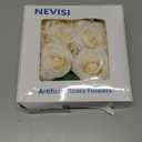 Roses Artificial Flowers Artificial Roses Fake Rose Silk Rose Fake Flowers with Stems for DIY Wedding Bouquets Party Tables Centerpieces Floral Arrangements (16, Ivory)