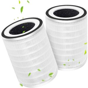 2 Pack True HEPA KILO Filter For Afloia KILO, KILOPLUS, KILOPRO, MIRO, MIRO PRO and MORENTO MR-Kilo, Kalo Air Puri-fier, 360 3-Stage Filtration for Bedroom Large Room Odor Dust Pollen Smoke