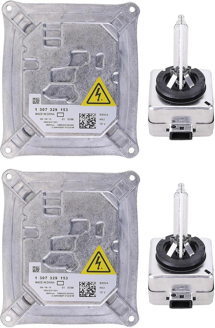 2PCS 1307329153 Xenon HID Headlight Ballast 25806714 fits for 2006-2011 Cadi-llac DTS 328i 328xi 335i 335xi M3 E92 E93 645Ci 650i M6 X3 X5 130732915301 63117182520 8J0907391 Ballast Module w/Bulb