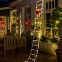 Christmas Decorations LED Ladder Lights with Climbing Santa Claus, 10ft Indoor Christmas Decorative Light - 8 Modes Xmas Lights Tree for Home Holiday Wall Window Xmas Decor (Multicolor)