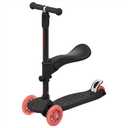 Retrospec Chipmunk Plus Kids Kick Scooter 3+ Years - Height Adjustable 3 Wheel Scooters - Learn to Steer, Foldable Seat, LED Lights, & No-Slip Deck (Ladybug)