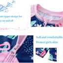 UMELOK Girls One Piece Swimsuits Long Sleeve Swimwear Rash Guard Bathing Suits 8Y