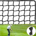 NQB Golf Practice Net with Steel Hanging Kit & Nylon Rope, 10x30FT Hitting Net for Golf, Baseball, Hockey, Soccer, LAX and More Sports Net for Backyard Driving or Indoor Garage