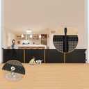 Retractable Baby Gates Extra Wide 180'' Tall 35'' Retractable Dog Gate for Doorways, Upgraded Reinforcement Strip Design Retractable Gate for Stairs, Retractable Pet Gate for Dog, Indoor&Outdoor