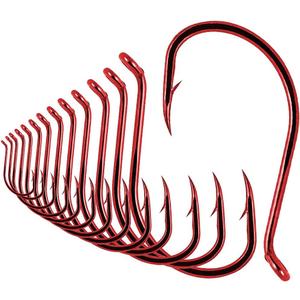 Octopus-Hook-Fishing-Beak-Circle-Hooks-Freshwater-Red-Black-100-50 Pack