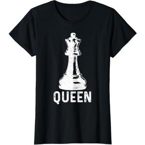 Chess Girl Queen Vintage Chess Player T-Shirt L