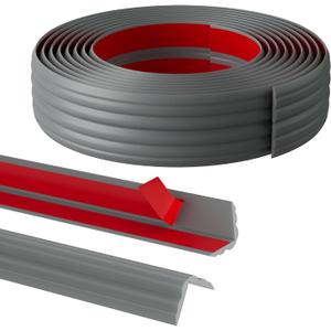 20FT Flexible Wall Corner Protector Moulding Trim, Peel and Stick Inside & Outside Wall Corner Guards Edge Protector,Self Adhesive Molding Trim Strip for Edge Ceiling (Gray)