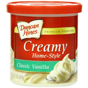 Duncan Hines Creamy Vanilla Flavored Frosting, 16 oz. (Pack of 8)