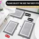 OLANLY Bathroom Rugs 30x20, Extra Soft and Absorbent Microfiber Bath Rugs, Non-Slip, Machine Washable, Quick Dry Shaggy Bath Carpet, Bath Mats for Bathroom Floor, Tub, Shower, Grey
