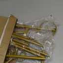 Display Easel, Metal Round Tube Scroll Vintage Gold Decorative Adjustable Floor Standing Easel with Chain Support, Perfect for Showcasing Pictures, Artwork, Picture Frame Wedding Sign Etc