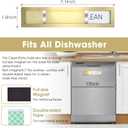 Clean Dirty Magnet for Dishwasher, Premium Stainless Steel 304, Dirty Clean Dishwasher Magnet for Kitchen Decor, Dishwasher Accessory, Birthday Gift for Mom Women Friend (Golden-03)