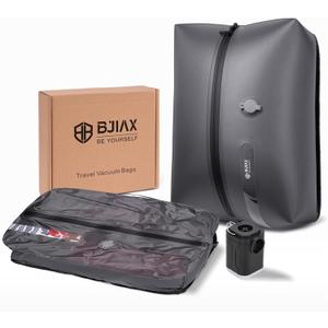 Vacuum Bags for Travel with Pump,Reusable Compression Packing Cubes to Save Space for Luggage and Backpack with IP68 Waterproof,Vacuum Seal Bags for Clothing travel2packbag with Pump)