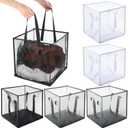 Zopeal 6 Pack Popup Laundry Hamper 13 Inch Collapsible Laundry Baskets with Handles Mesh Clothes Baskets Portable Single Layer Foldable Clothes Hamper Square Bin for Washing (Multicolor,Single-layer)