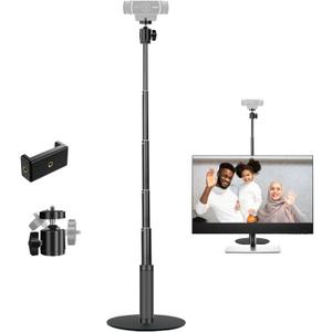 JCWINY Webcam Stand, 28 Inch Web Cam Stand for Desk, Adjustable Webcam Mount Camera Stand for Logitech Webcam C922 C930e C920S C920 C615 C960 C920x BRIO 4K NexiGo N60 and Others