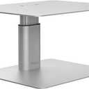 Nillkin Monitor Stand for Desk, Adjustable Height Computer Monitor Stand, Ergonomic Aluminum Computer Stand for Desktop Monitor, iMac, Studio Display XDR, Dell, HP, Lenovo, Other Screen Display, Silver