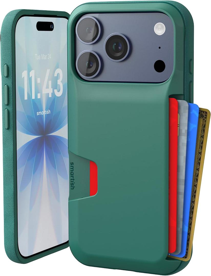 Smartish iPhone 17 Pro Wallet Case - Wallet Slayer Vol. 1 [Slim + Protective] Credit Card Holder - Drop Tested Hidden Credit Card Slot Cover for Apple iPhone 17 Pro - So Jaded
